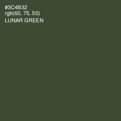 #3C4B32 - Lunar Green Color Image